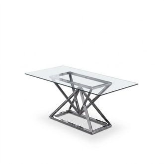Glass table Column tables Silver tables Glass tables Luxury furniture 180x90