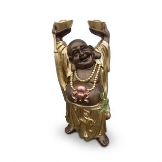 Happy Budai with vessels figure decorative sculpture 88 cm height (B74)