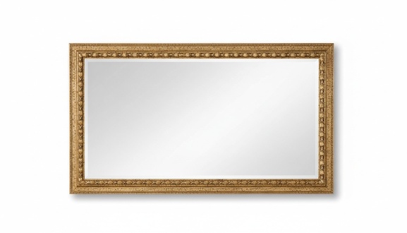 Gold mirror design luxury xxl wall mirror wood frame baroque style Italy new