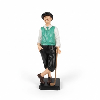 Decorative colorful sculpture designed as a standing golf player 60cm P11