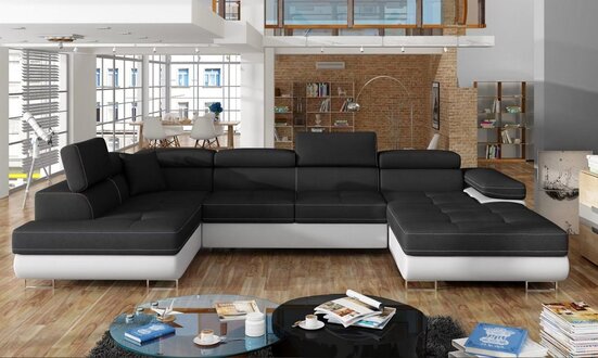 Sofa U-shape textile sofa couch living area set design modern sofa corner sofa On Stock