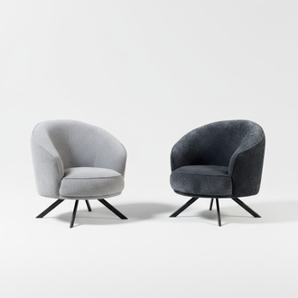 Gray armchair set designer living room 2x upholstered chairs upholstered furniture