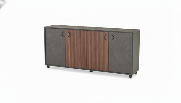 Gray-Brown Sideboard Luxurious Office Furniture Edie Office Sideboard