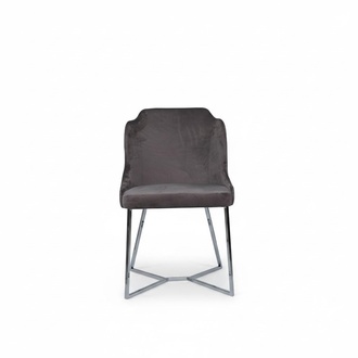 Grey Chair Metal Frame Dining Room Chairs Luxury Armchair Single Seater