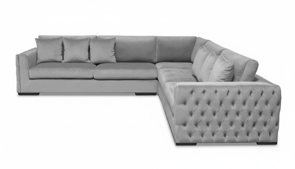 Gray corner sofa living area couch corner set upholstered new creative furniture design