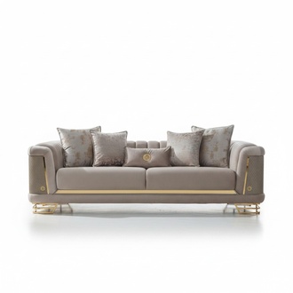 Gray Couch Modern Three-Seater Sofa Fabric Sofa Upholstered Sofa Sofas