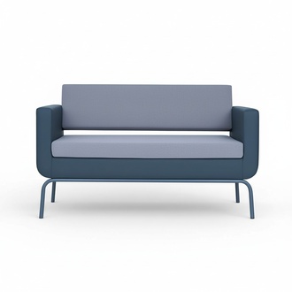Gray upholstered sofa designer 3-seater faux leather 3-seater couch modern new