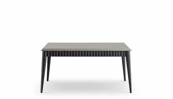 Grey dining table Robust dining room designer wooden table Luxurious furniture