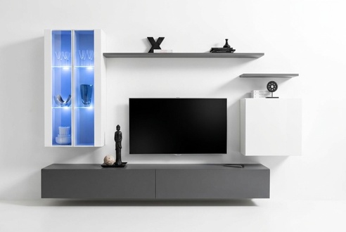 Grey Furniture Living Room Furniture Designer Wooden Furniture Luxury Style Cabinet Wall Cabinet