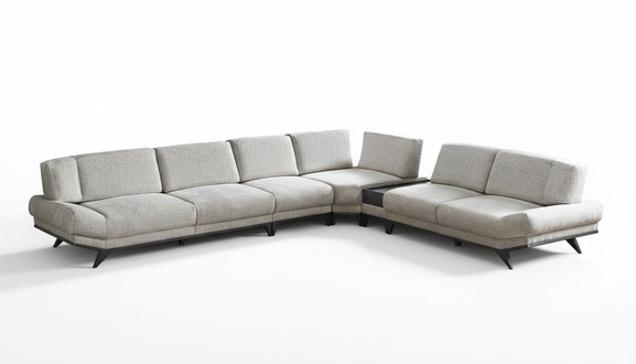 Gray living room sofa L-shaped sectional sofa corner couch upholstered new