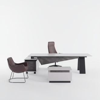 Grey study furniture Desk Sideboard Office furniture Modern wood