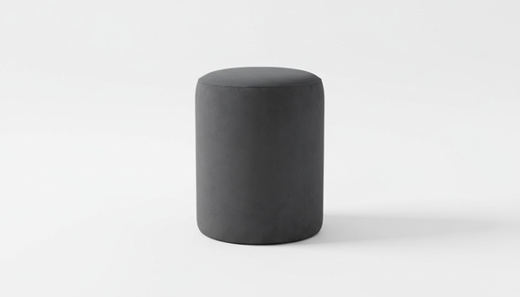 Grey stool living room textile upholstery First-class exclusive furniture
