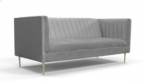 Gray Sofa Three-Seater Luxury Furniture New Modern Design Textile Living Room Couches