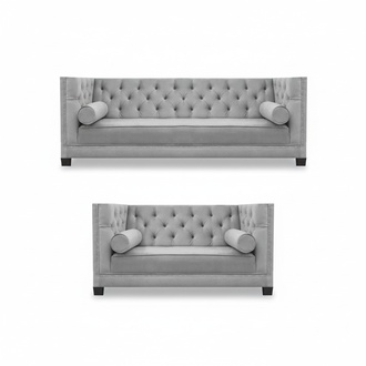 Grey sofas Couch living room sets Textile sofa set Furnishing 3+2