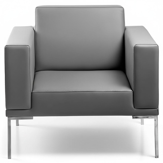 Gray TV armchair, designer upholstered armchair, armchair, relaxation single-seater
