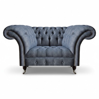 Grey textile sofa Chesterfield living room two-seater furnishing sofas