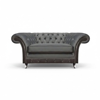 Gray upholstery furniture armchair designer interior living room new Chesterfield
