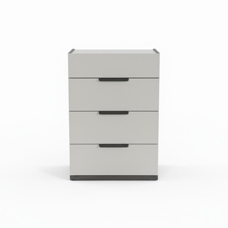 Grey and white fine chest of drawers bedroom designer wood 4-drawer furniture