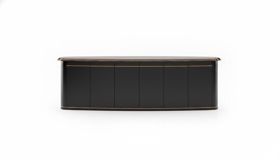Gray wooden console, modern, elegant design, versatile, durable.