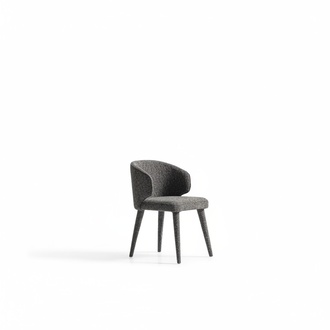 Gray wooden chair in modern design