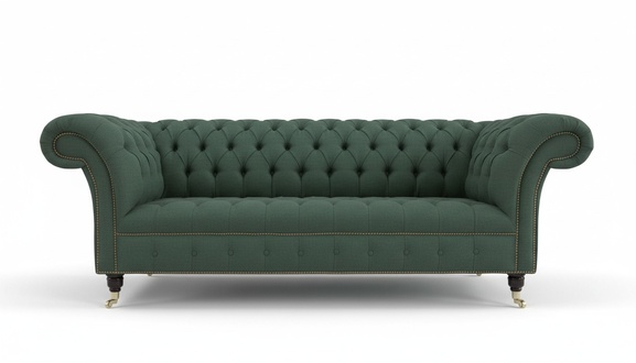 Green designer sofa couch upholstery XXL 3 seater big sofas couches textile leather