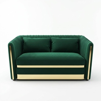 Green designer sofa couch upholstery xxl 2 seater big sofas couches textile leather new !