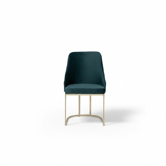 Green Dining Chair Kitchen Chairs Armchair Stainless Steel Frame Single Seater