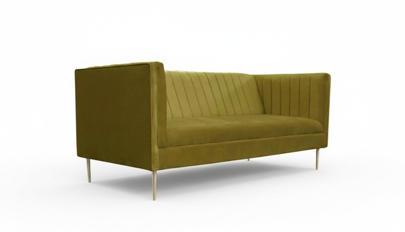 Green Sofa Fabric Living Room Three-Seater Design Couches Upholstered Sofas Luxury Furniture