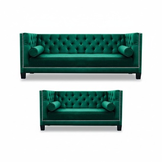 Green Sofa Set Design Chesterfield Sofas Modern Couches Armchairs Seat