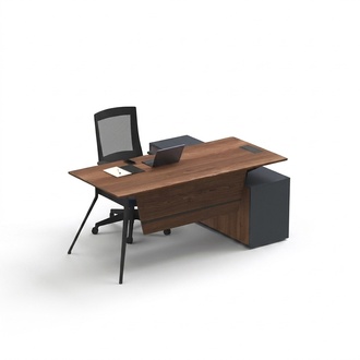 Large brown corner desk Wooden furniture Office furniture