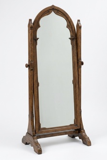 Large Handmade Mirror with Wooden Frame