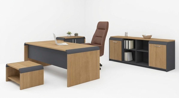 Large study set desk dresser coffee table complete