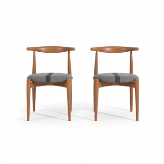 Group Kitchen Chairs Dining Room Chairs Wooden Chairs Set 2pcs Chairs Brown