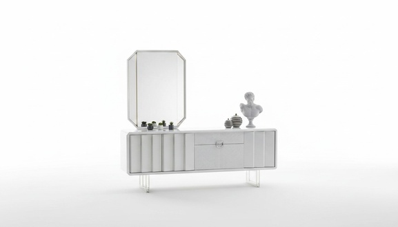 Group sideboard mirror chest of drawers cabinets wood furniture white living room