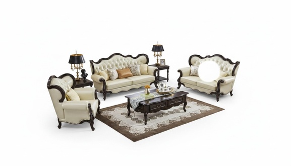 Group sofa set 3+3+1 seater luxury sofa armchairs sofas leather set