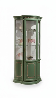 Half cabinet Glass cabinets Cabinet cabinet living room luxury green