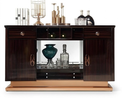 High Cupboard Chest of Drawers Side Low Board Chests of Drawers Designer Precious Wood Luxury Cupboards