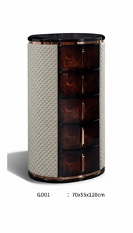 Tall Chest of Drawers Brown Luxury Cupboard Modern Design Furniture Wood Chests of Drawers Living Room