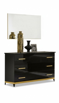 High Gloss Dresser Chest of Drawers Wood Mirror Sideboard Console