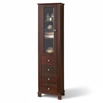 High Quality Bathroom Cabinet Tall Cabinet Wood Bathroom Furniture Luxury Cabinets Shelf