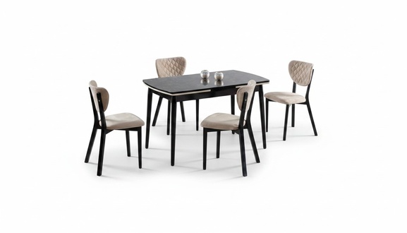 High-quality complete dining table with 4 chairs luxury dining room furniture design luxury