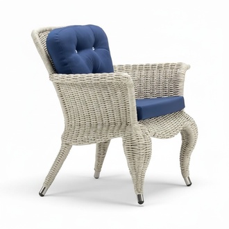 High-quality terrace armchair luxurious modern gray rattan rough chair