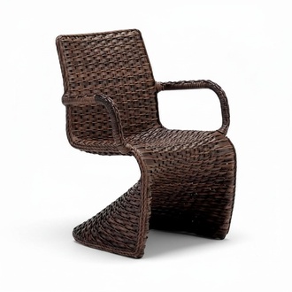 High-quality terrace chair brown luxury modern stylish rattan style