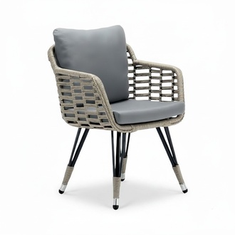 High-quality terrace chair luxury modern chair gray stylish rattan style