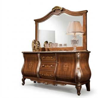 High Quality Luxurious Classic Living Room Sideboard Wood Brown 200x53x100