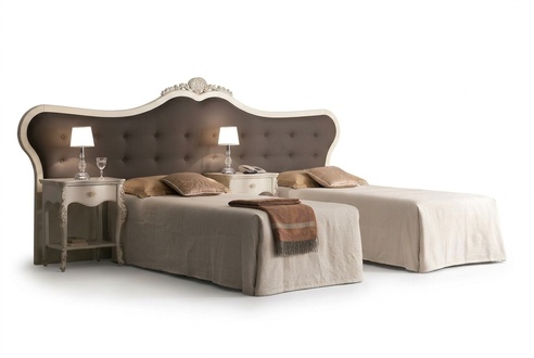 Hotel furnishings 2x beds + bedside table design modern luxury furniture 3 pieces. set