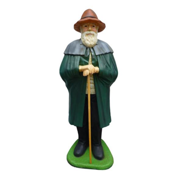 Decorative garden sculpture designed as shepherd figure 170 cm height