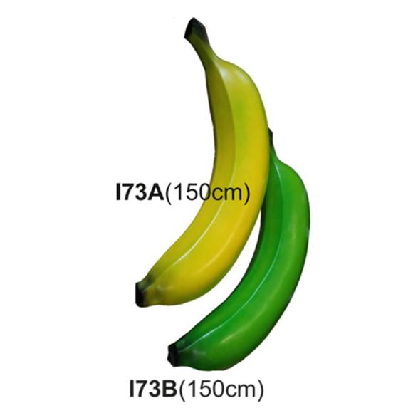 Decorative exhibitor designed as banana figure 150cm height for garden or commercial shop