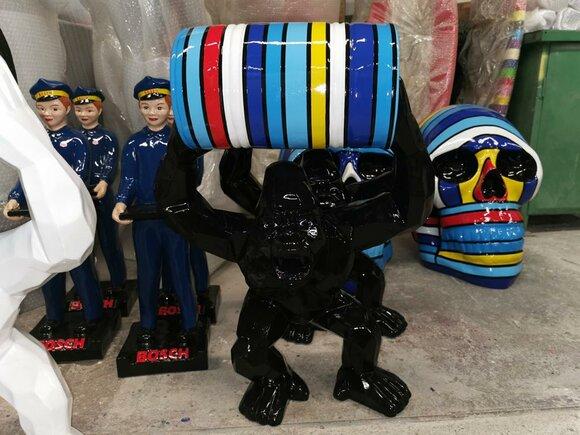 Designer Figure Statue Modern Figures Statues Decoration Deco Gorilla Garden New