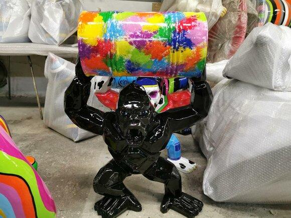 Designer Figure Statue Modern Figures Statues Decoration Deco Gorilla Garden New